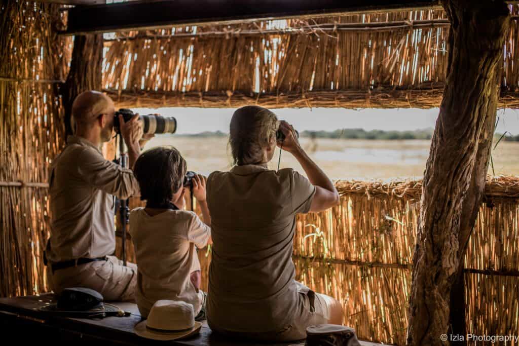 Photographic hide at Kafunta River Lodge